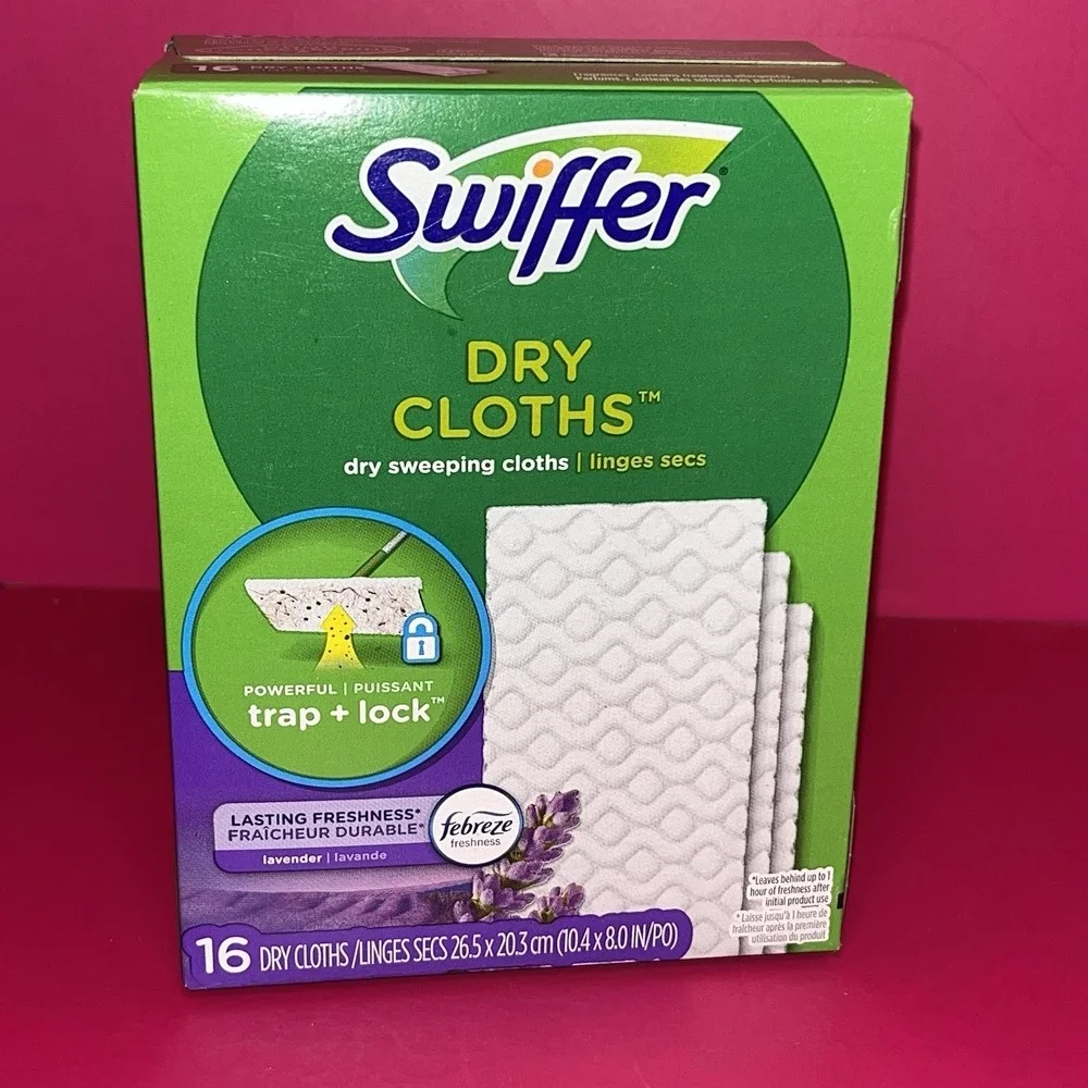 Swiffer Dry‎ Sweeping Cloths Lavender Febreze Scent 16 Dry Cloths